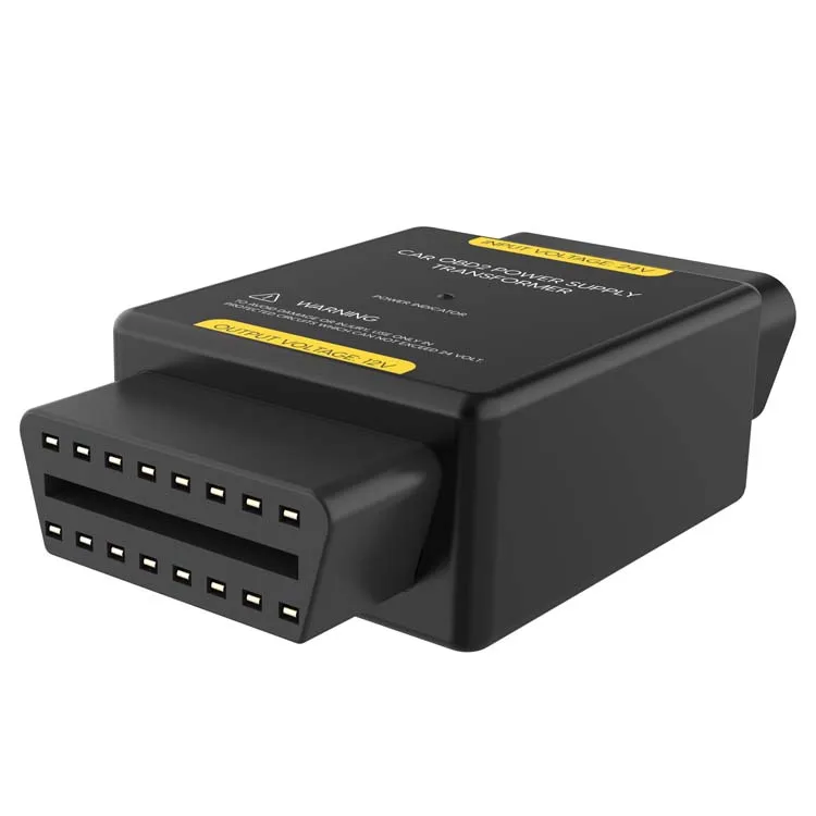 AUTOOL Mini Power Supply Transformer 24V to 12V Converter Car Obd2 ObdII Scanner Diagnostic Tool Connector Adapter
