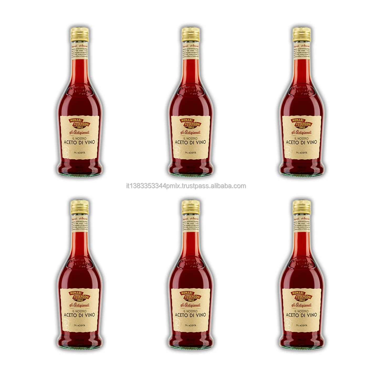 high quality red wine vinegar dressing made in Italy 6*500 ml