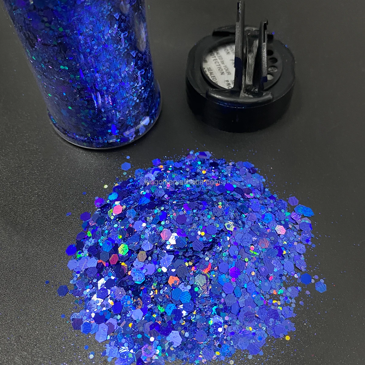 Bright Colorful Holographic Mix Chunky Body Glitter Bulk Wholesale 24 Colors in Shaker manufacture