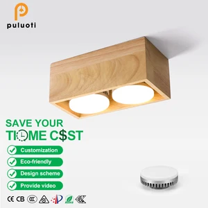 Nordic Modern LED GX53 Ceiling Light Log Colour Surface Mounted LED Downlight for Indoor 14W Three-Colour Dimming for Bedroom