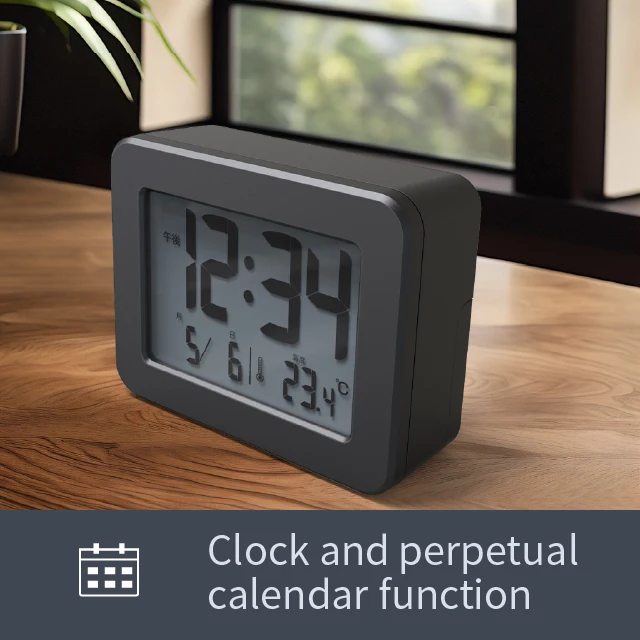 Multifunction LCD Alarm RC Smart Table Digital & Analog-digital Clocks with Temperature RC Time Sync Automatically and Manually