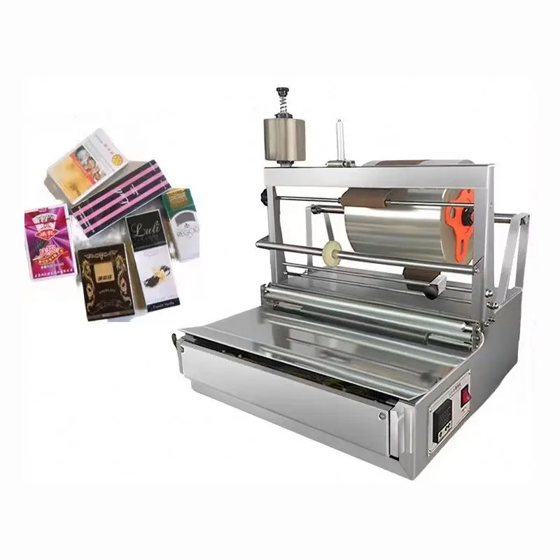 TEBAK High Efficient BOPP Cosmetic Box Condom Three-dimensional Packaging Manual Film Stamping Wrapping Machine