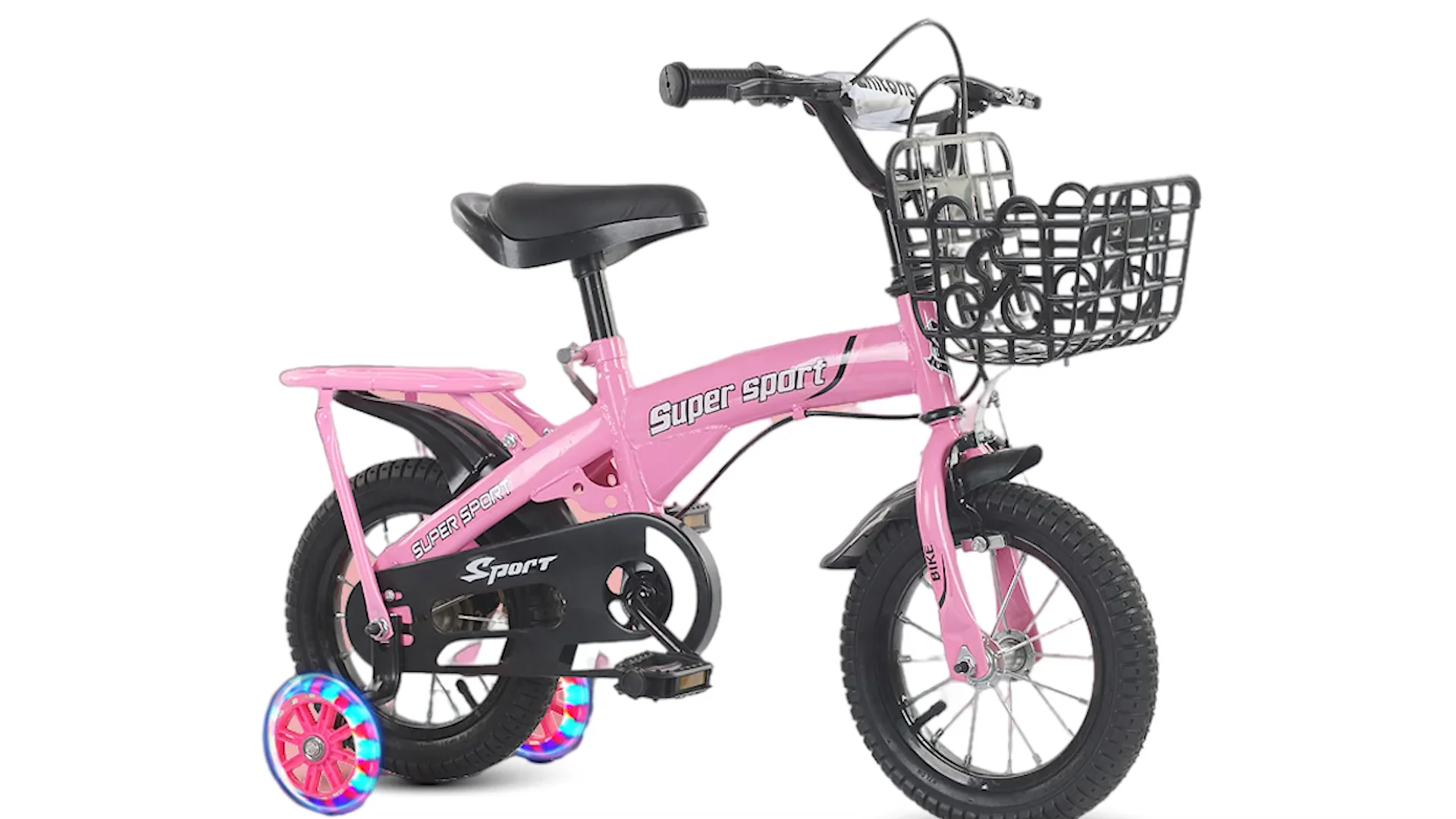 Children's Bike with Stand and Rear Seat Purple ROOLEAD Girls Bike 12 14 16 18 Inch Children's Bike with Training Wheels 3-9 Years Old Toddler Bike Pink 