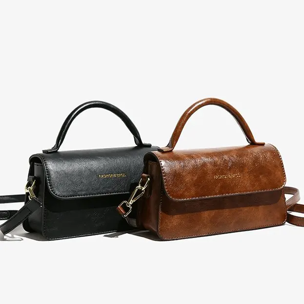 High-end Retro Design Bag Women's New Korean Version of the Handbags Small square Bag Versatile Ins One-shoulder Crossbody Bag