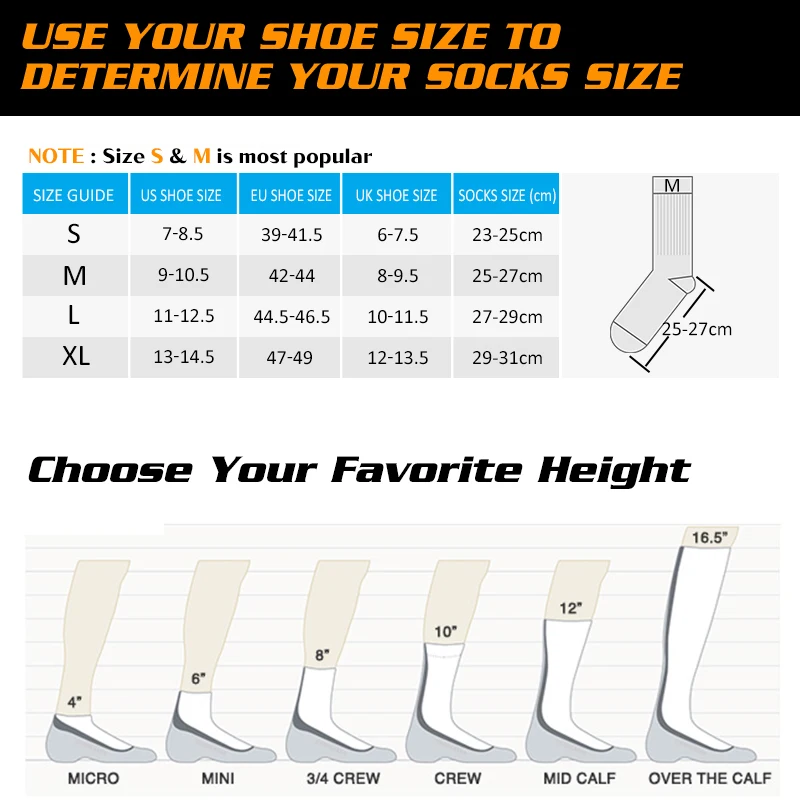 Quick Dry Breathable Custom Knitting Compression Long Custom Socks