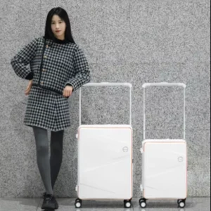 Hardshell PP Luxury Wide Trolley Suitcase 20 25 29 Inch Large Two Side Front Open TSA Lock