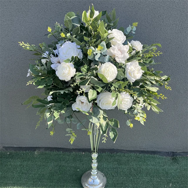 Qslhcf216 Customized Flower Ball Centerpiece Blue Centerpiece Silk