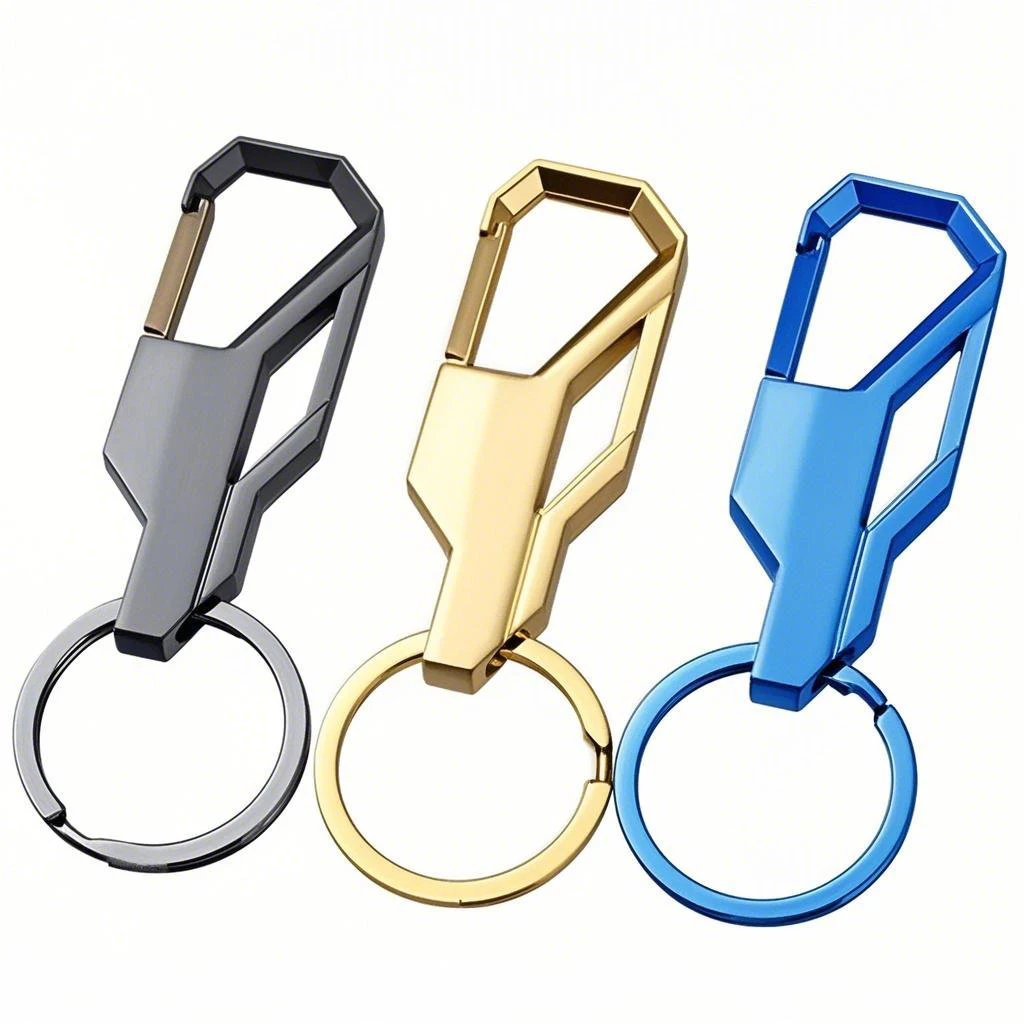 High Quality Style Custom Metal Carabiner Keychain Brass Alloy Heavy Duty Key Chain for Souvenir