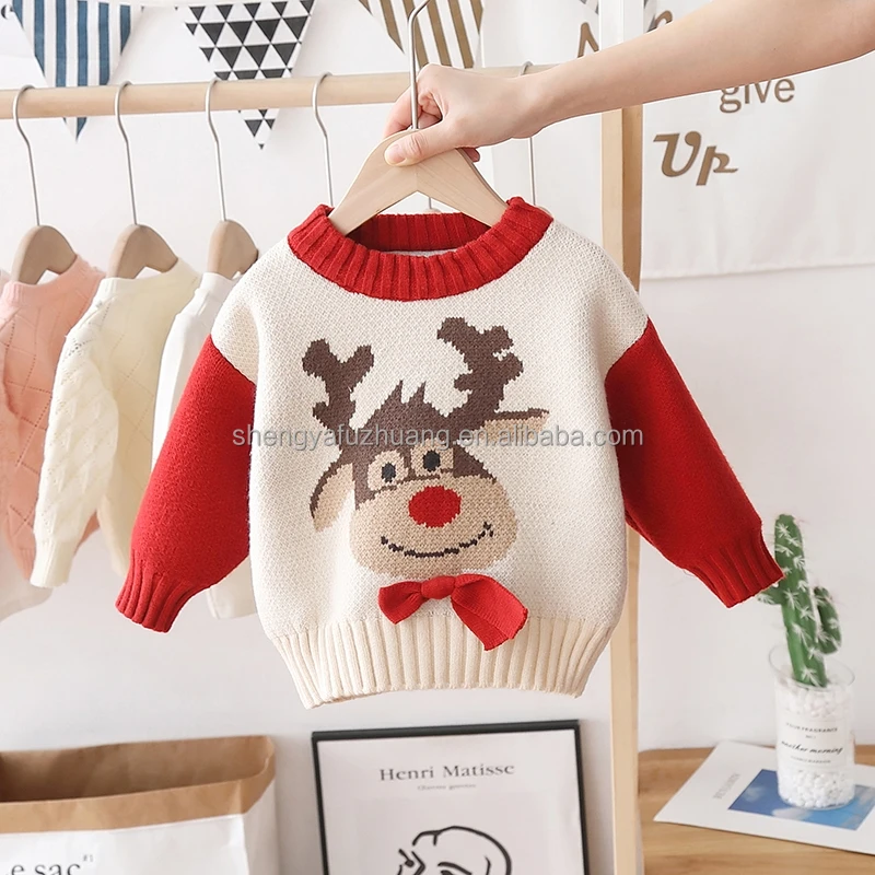 Wholesale Good Quality Children's Sweaters New Design Kids Sweater Clothes Fashion Long Sleeve Cartoon Knit Sweaters