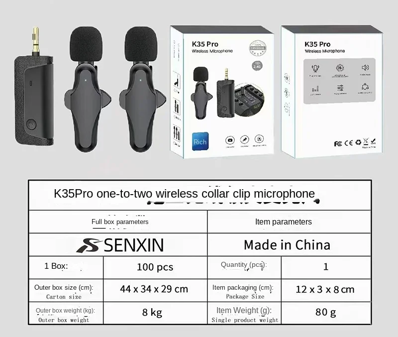 New K35 Pro Noise Cancellation High Quality 3.5mm Jack Lavaliere