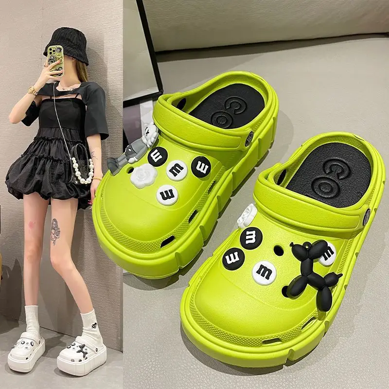 Summer Thick Soled Female Footwear Clogs Shoes Sandals Soft Eva Slip On Ladies Slide Beach Cool 1461