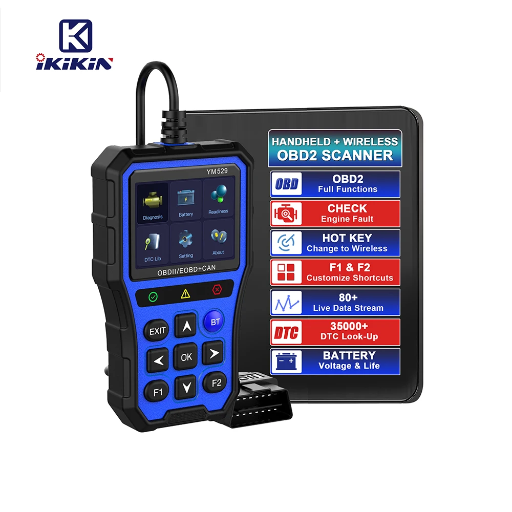 OBD2 Scanner Code Reader YM529 - Car Fault Detection Tool for