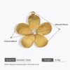 Crystal 5 leaf flower pendant-1 = 2PCS