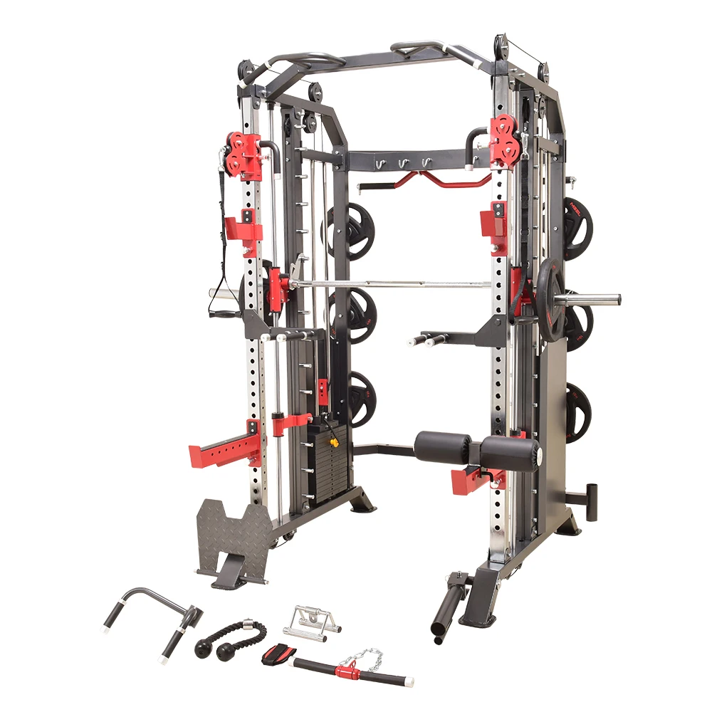 多機能トレーナースミスマシン3 In 1フィットネスパワーラック2024