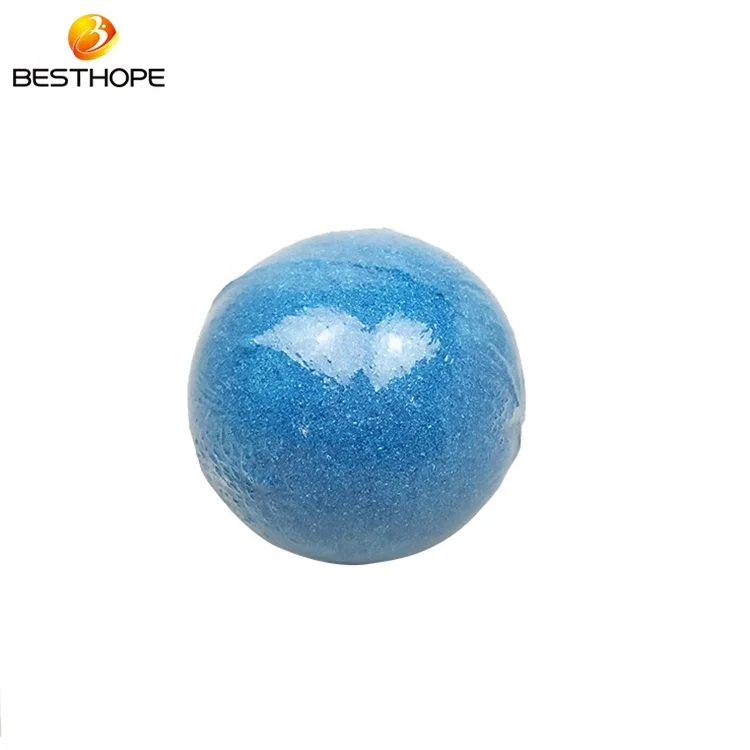 oem personal label small blue color fizzer ball shape bath bomb supplies