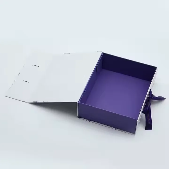 Customized Logo Magnetic Flip Corrugated Gift Box Exquisite Small Cosmetic Cardboard Packaging with Embossing Printing supplier