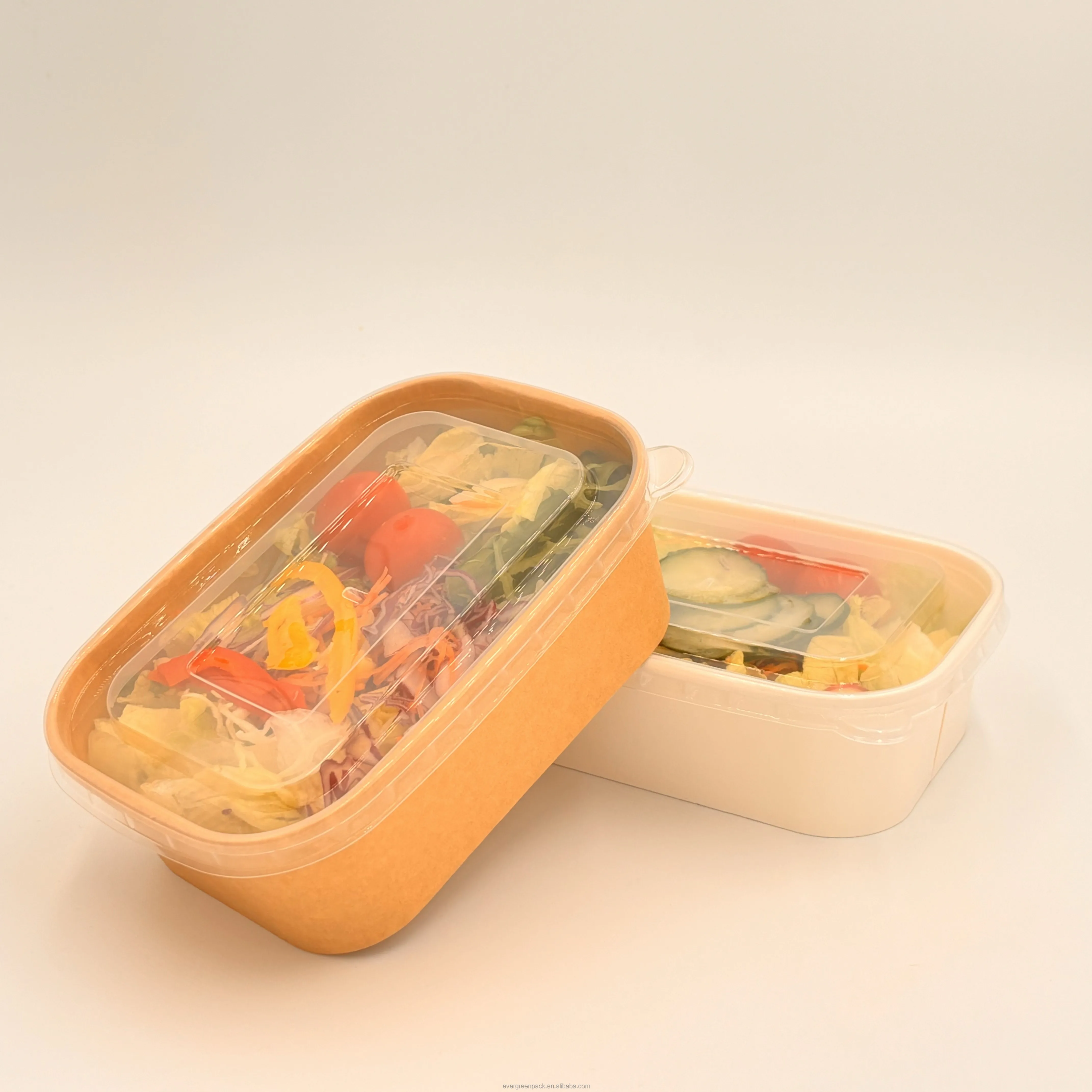 Disposable Paper Lunch Box Takeaway Food Microwavable Lunch Box