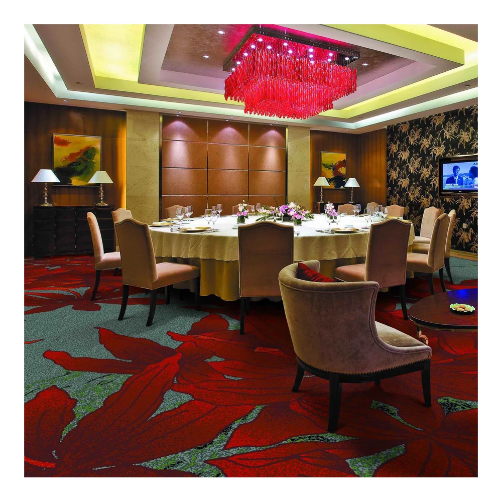 Customized Design Luxury Thick Carpet Tiles for Hotel Restaurant Classic 80%Wool 20%Nylon Axminster Carpet for Casino Ball Room
