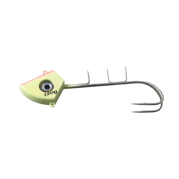 DARRICK boat fishing 3d eye double hooks noctilucent lure hook for sea