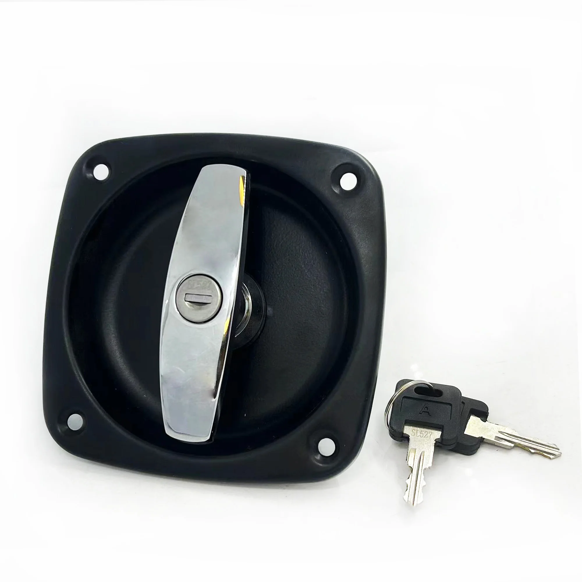 Durable T-Handle Tool Box Lock for Pickup Trucks Truck Accessories with Key Unlock Cargo Trailer Paddle Door Lock Tray for Shows