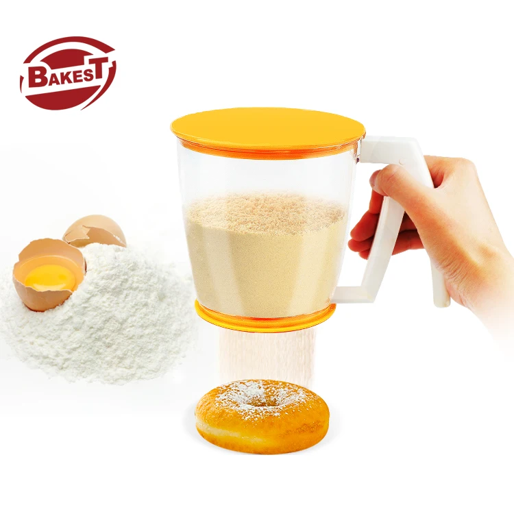 Handheld Flour Shaker  Flour Sieve Hand Pressure  Custom Colorful Box Package Sugar Mesh Flour S