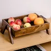 plato de fruta de madera maciza