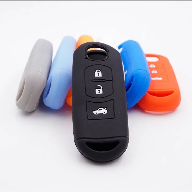 Silicone Cover Holder fit for MAZDA 3 5 6 Smart Remote Key Case 3 Button 11C OR 