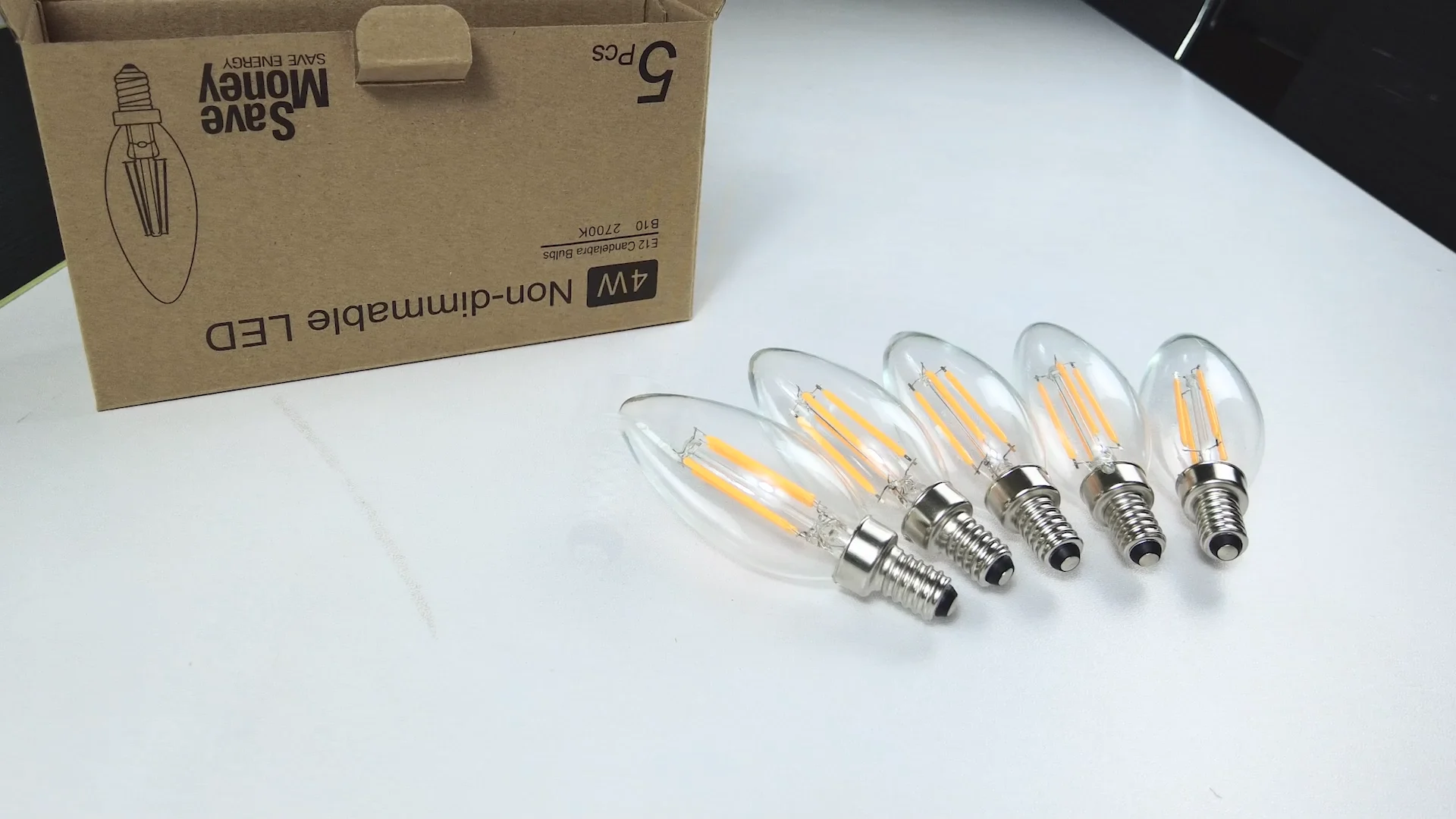Jesled B11 E12 Led Candelabra Bulbs 60w Equivalent Dimmable E14 E26 E27