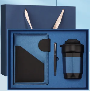 N2823 A5 Hardcover Notebook 100 Sheets Insulated Mug Set with Sewing Binding Customized Business Gifts Corporate Annual Meetings