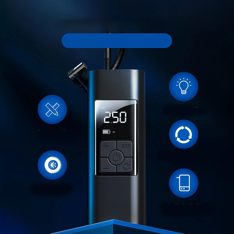 WSY 6000 мАч портативный Электрический цифровой 150PSI насос для велосипедных шин воздушный автомобильный насос в 12 V для велосипедов