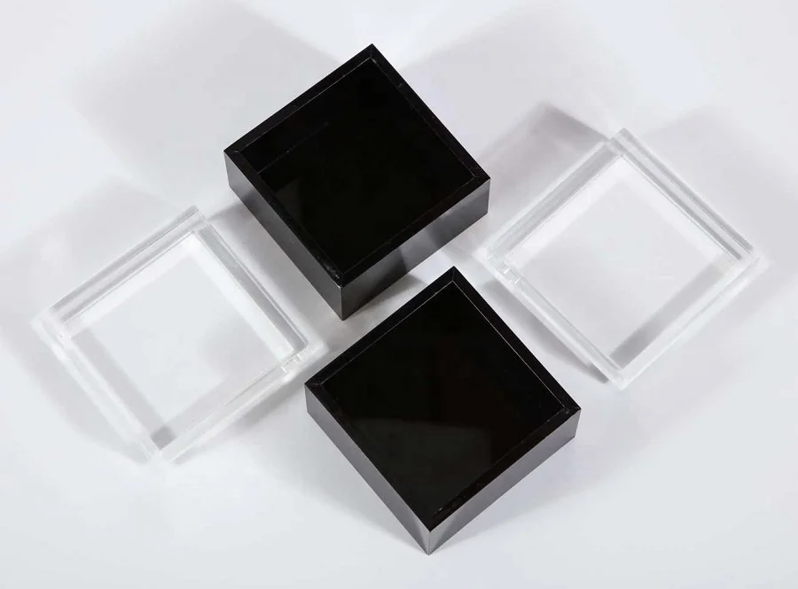 Custom Perplex Acrylic Gift Box with Lucite Cover for Display Racks