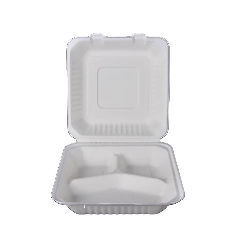 Bagasse Box Biodegradable Custom Food Takeout Containers – Fastfoodpak