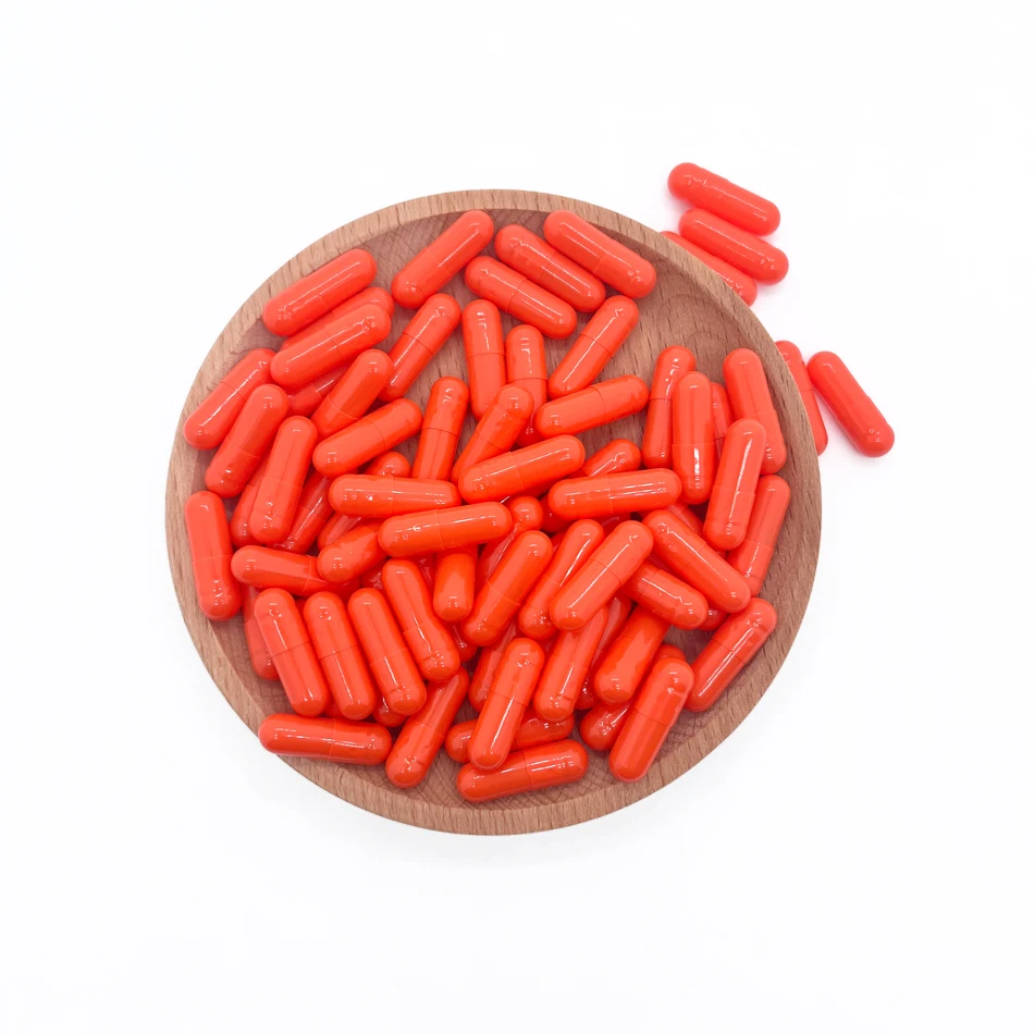 Orange Muslim Gelatin or Vege Kosher /halal Empty Capsules