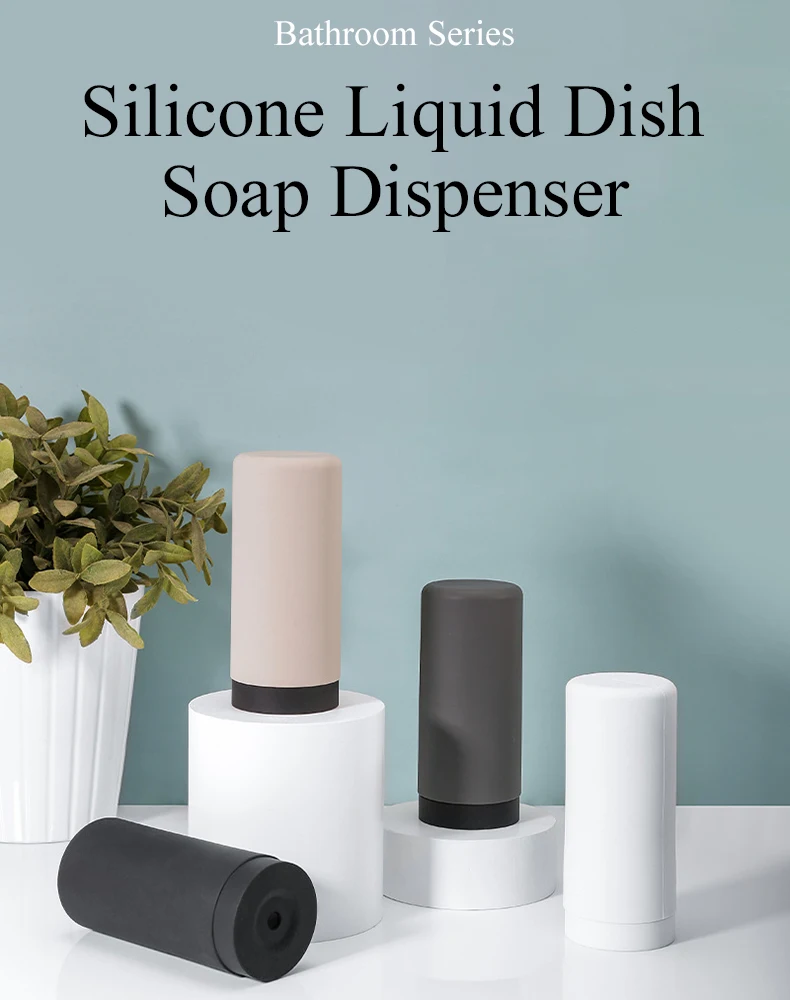 Silicone Squeeze Soap Dispenser Divided Bottle Liquid Dish Soap