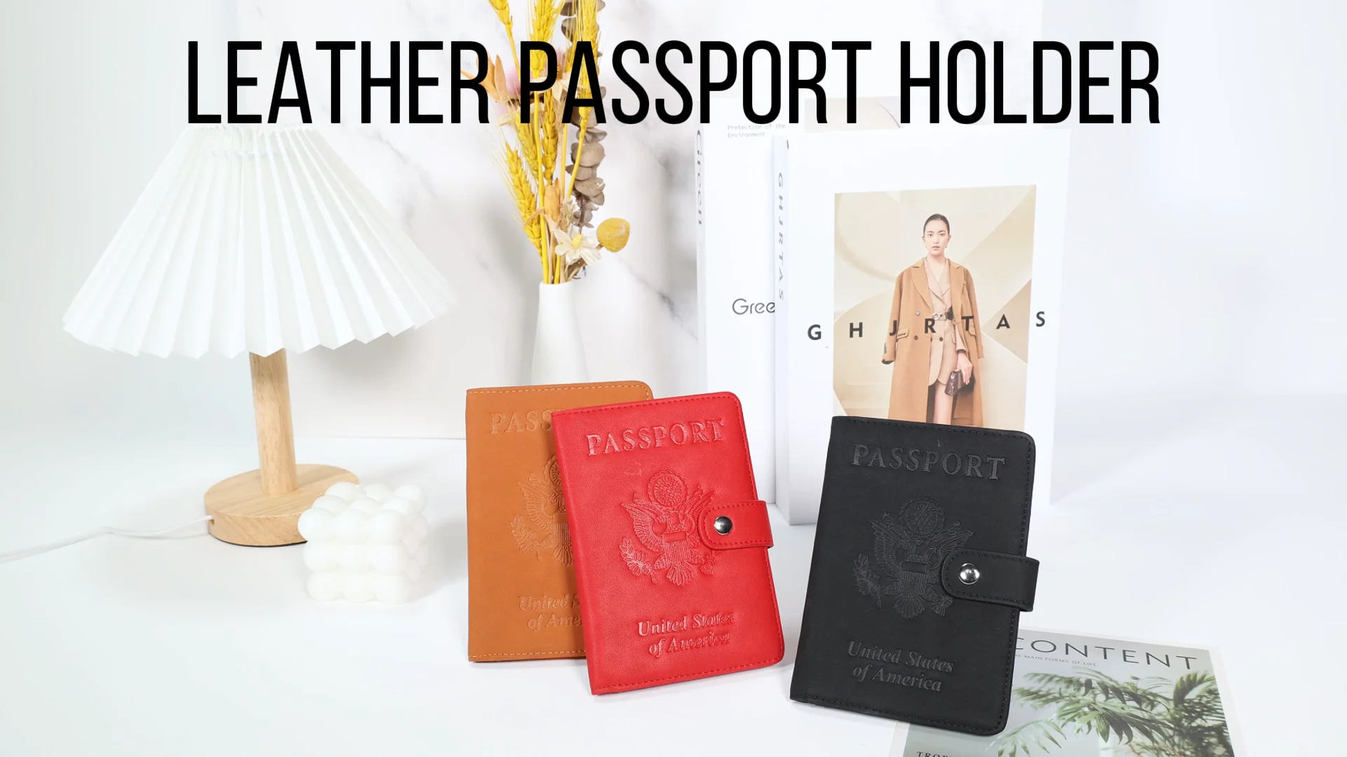 Factory Wholesale Custom Logo Passport Holder Rfid Leather Card Holder And Passport Cover Case