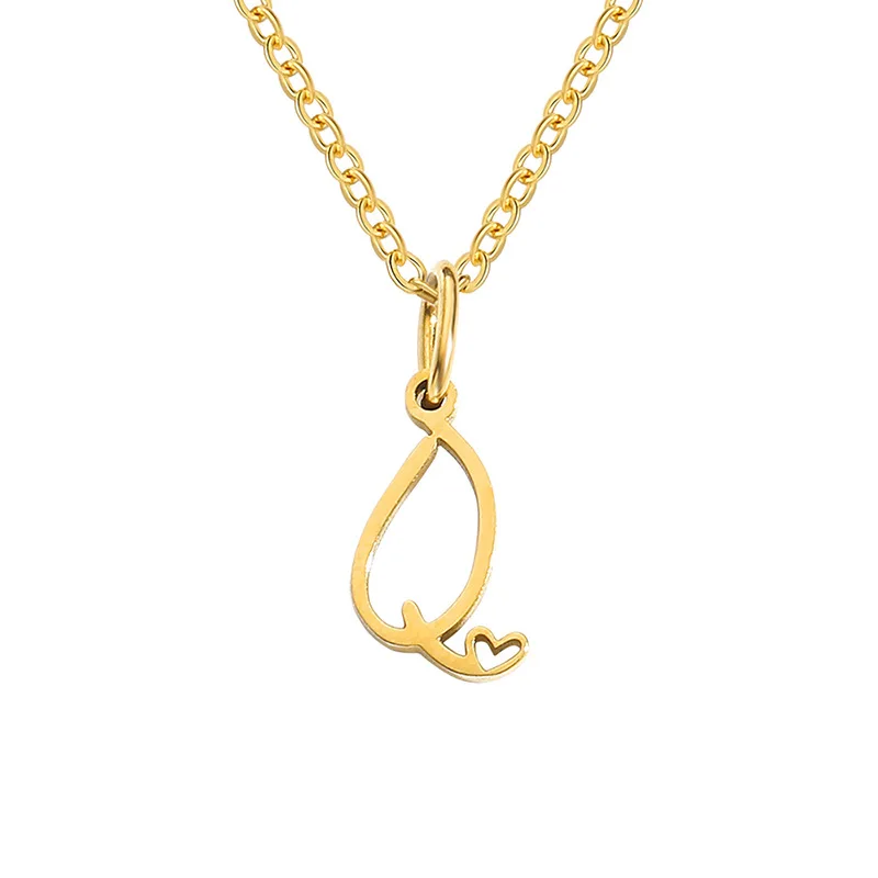 Heart Initial Necklace
