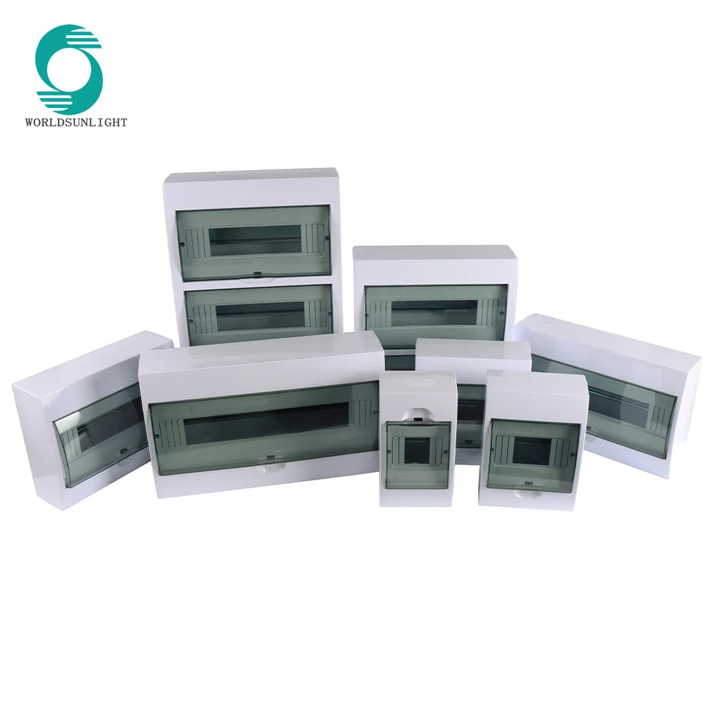 WSMS 2/3/4/6/8/10/12/15/18/24/36 Way Main Switch Plastic  Power Circuit Breaker Distribution Box  3 Phase Electrical Db MCB Box