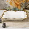 Plato hondo cuadrado blanco de 8 pulgadas