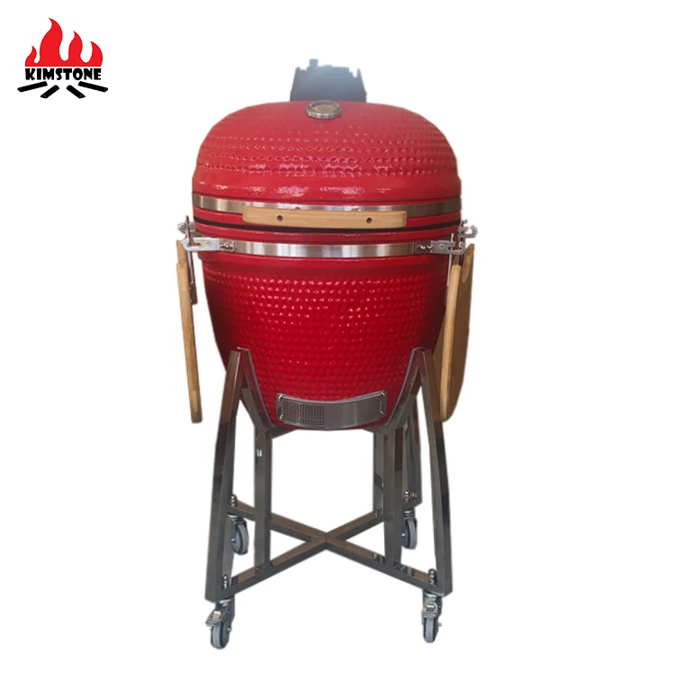 KIMSTONE 23 Inch Komado Grill Ceramic Bbq Parts Smoker Clay Oven Bono Grande Blue Brown jardin Barbacoas En Portugal Kamado
