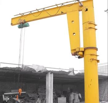 Free Standing Cantilever Crane 10 Ton 360° Rotation with Hoist Durable Steel for Warehouse