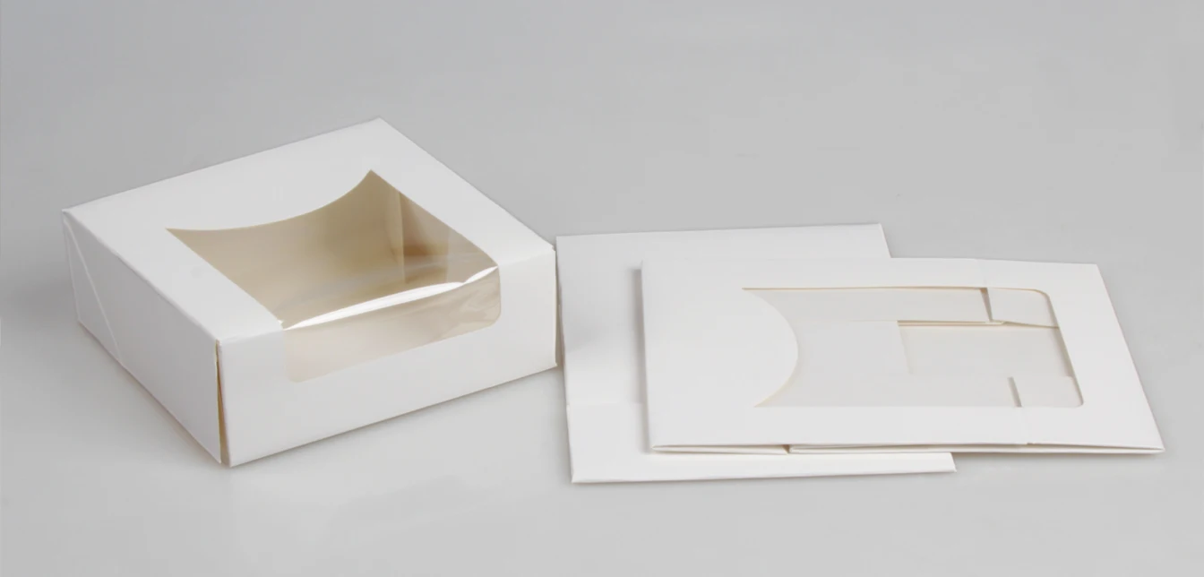 Wholesale Custom Logo Print Food Grade Paper Packing Window Container Cake Dessert Pastry Box for Bakery Packaging factory