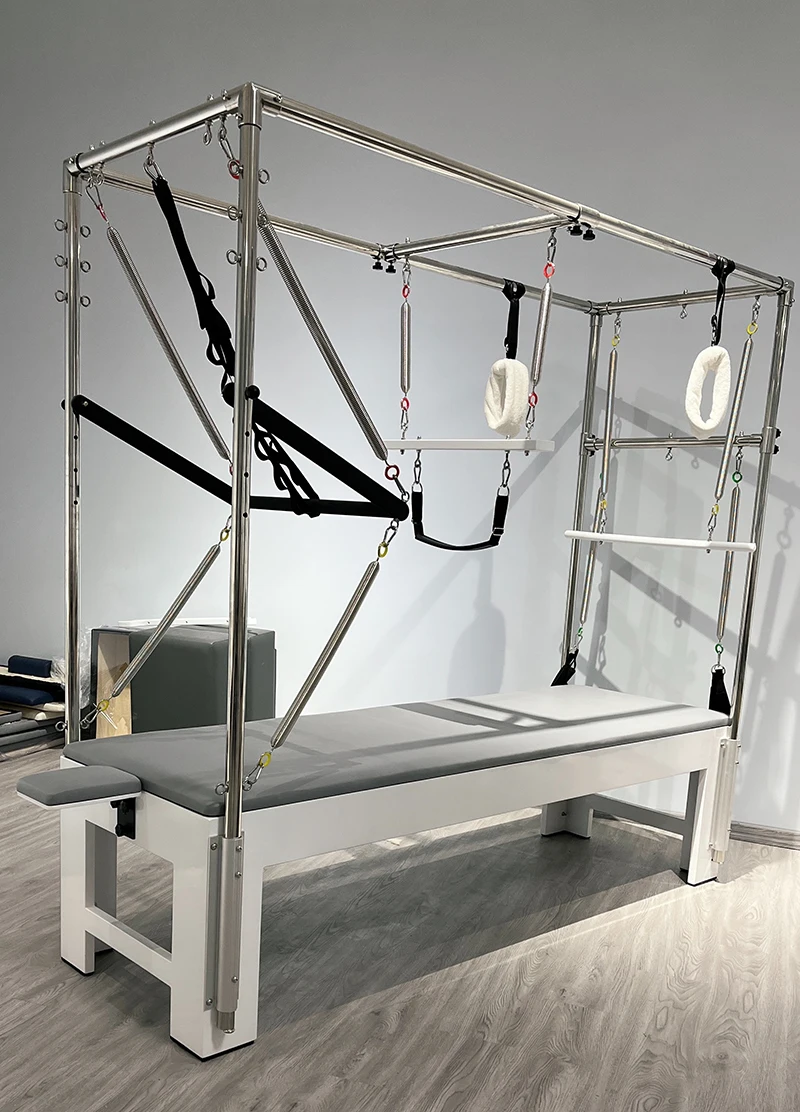 Pilates Machine Pilates Reformer Equipment White Wood Lacquer Pilates