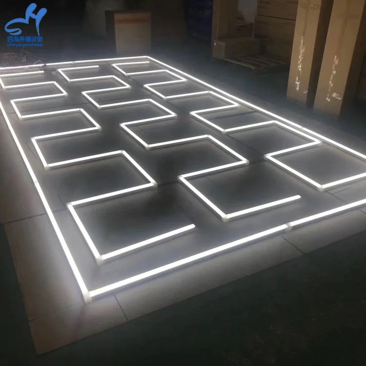 Hexagonal Ceiling Light for Car Workshop & Garage IP54 Waterproof 1200mm Length LED 6000K Daylight