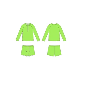 Aide Kids Quick-Drying 2-Piece Swimwear Beachwear for Boys Sun Protection Cover-Up Sportswear Swimsuit