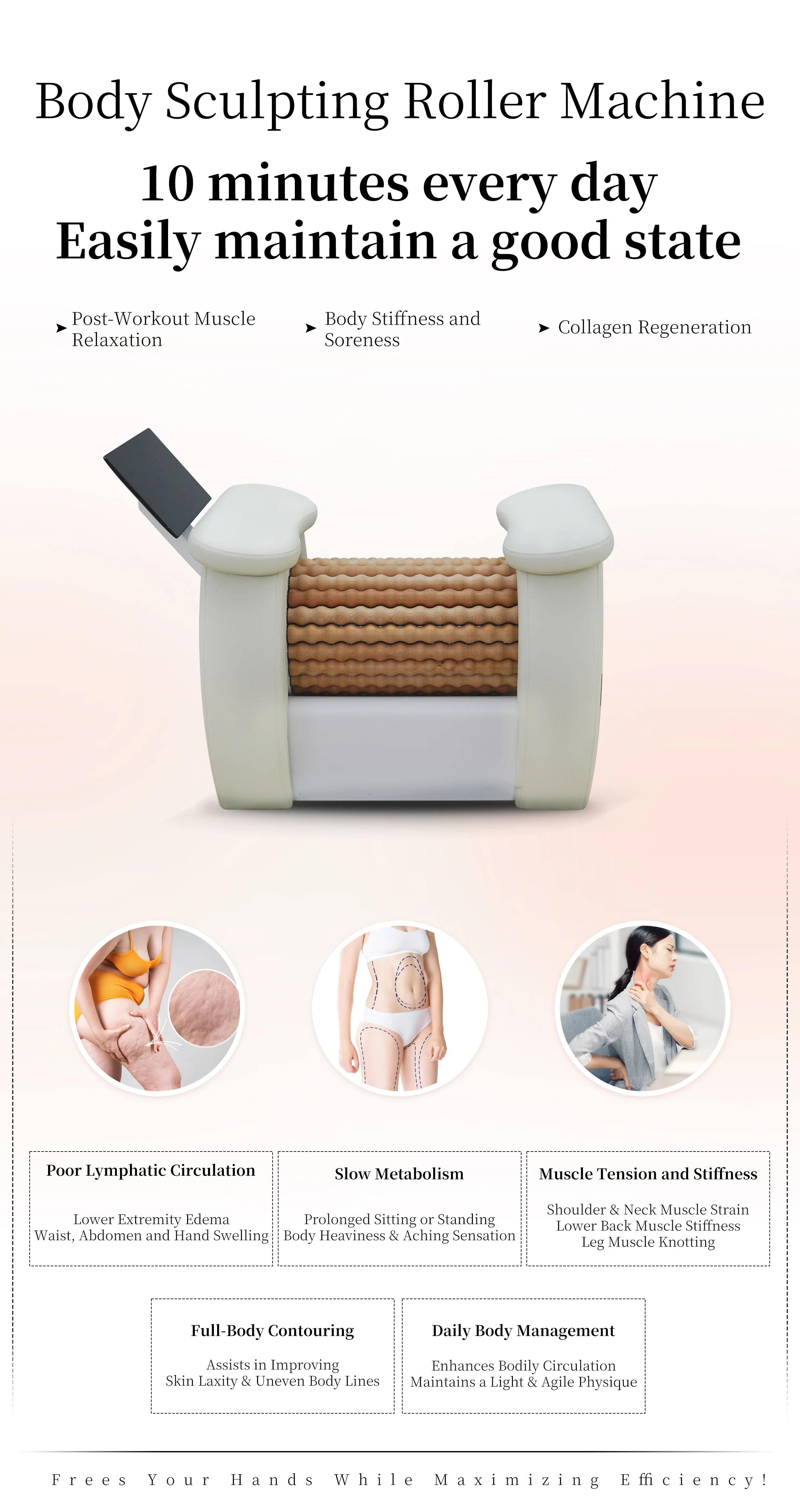 2026 Relaxation Relieve Arrivals Body Sculpting Roller Machine Body Roller Machine Lymphatic Drainage Body Shape Roller Machine
