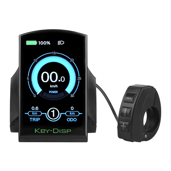 Écran De Contrôle Key-Disp 26E Pour Vélo électrique – LED, 36V/48V, étanche, Montage 22,2–31,8 Mm