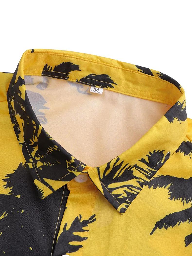 Summer Mens Hawaii Shirt New Fashion Designer Shirts for Men 2021 Plus Size Geometric Printed Hawaiian Beach Shirts Mens