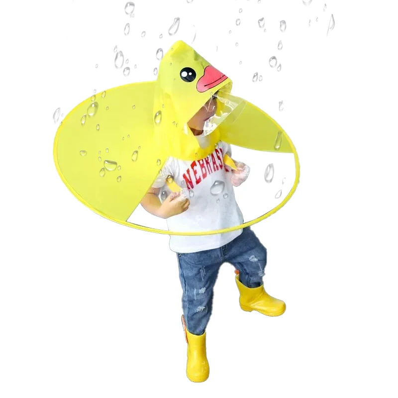 Umbrella Hat Rubber Duck Raincoat Umbrella Cute Raincoat Cartoon