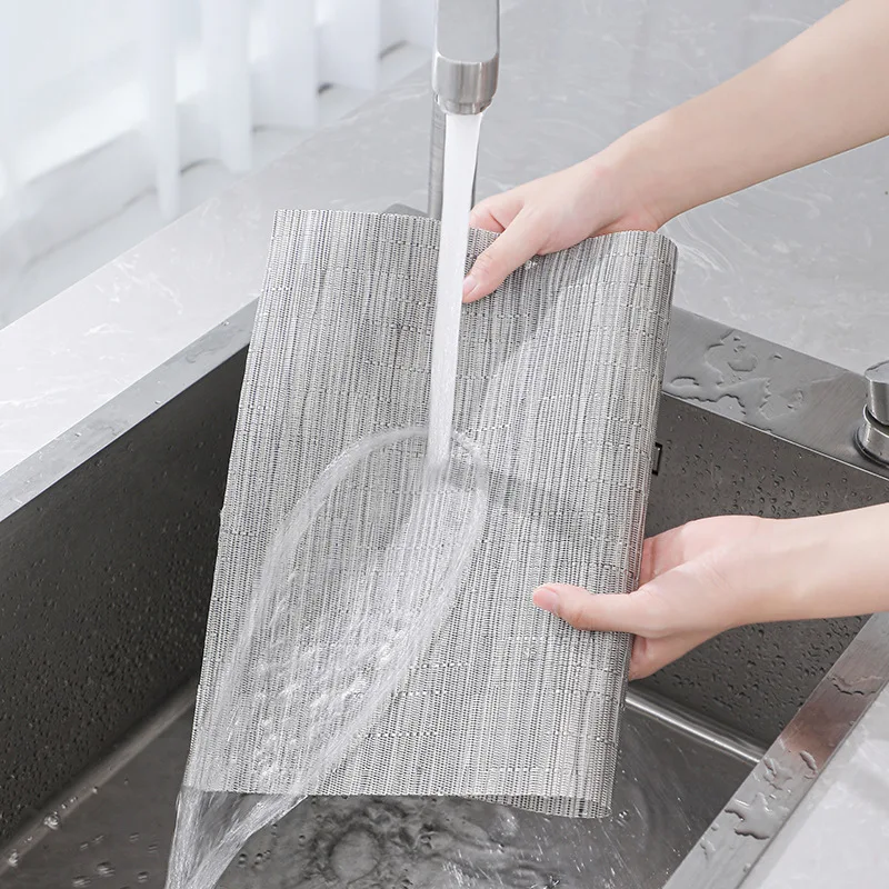 Placemats For Dining Table Set Of 6 Washable Fabric Heat Resistant Non