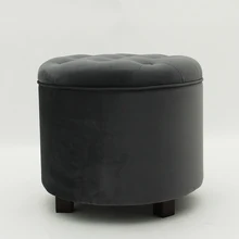 Customized 2021 Tufted Ottoman Velvet Storage Sofa Ottoman Stool Chair